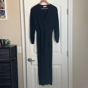 St. John Black Knit Jumpsuit